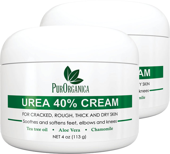 Urea 40% Foot Cream – Made in USA, Dermatologist Tested, Intensive Repair for Dry, Cracked Heels, Corns, Calluses & Rough Feet, Professional Strength Exfoliating & Moisturizing Cream