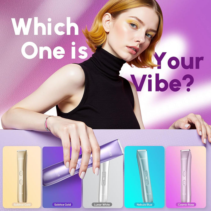 Bikini Trimmer for Women Dual Head - IPX7 Waterproof & Painless Electric Razors for Beauty, Pubic Hair, Face, Legs & Underarms– Portable Cordless Shaver with Fast Charging (Purple)