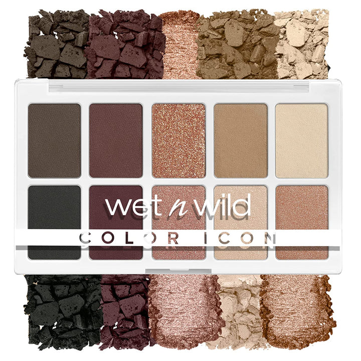 Color Icon Eyeshadow Makeup 5 Pan Palette, Matte, Shimmer, Metallic, Long Wearing, Rich Buttery Pigment, Cruelty Free - Walking on Eggshells