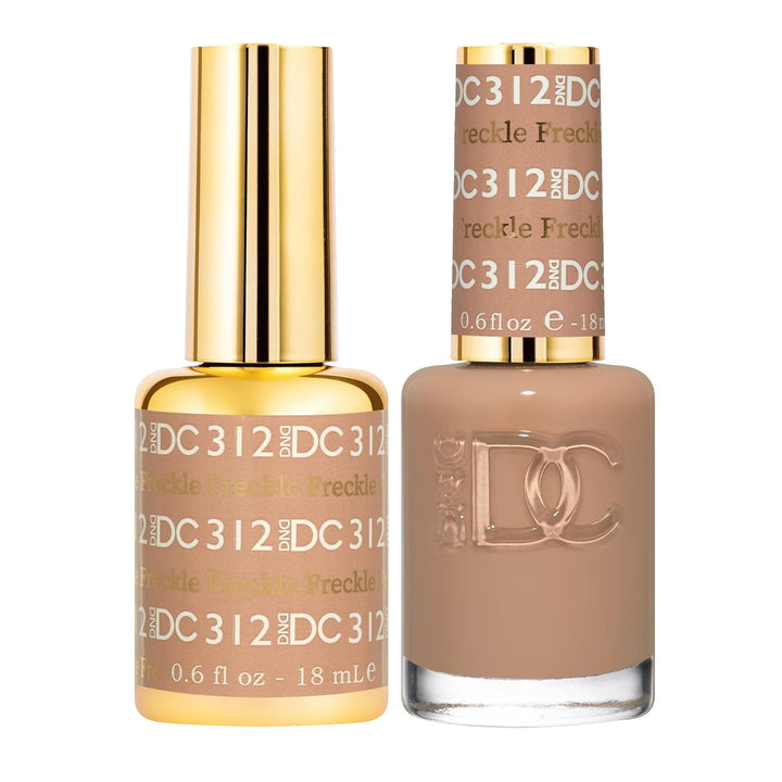 DND Gel Polish Set, Brown Collection, UV/LED Gelpolish and Air Dry Nail Lacquer, Matching Chip-Free Polish Duo, 0.5 Fl Oz Each
