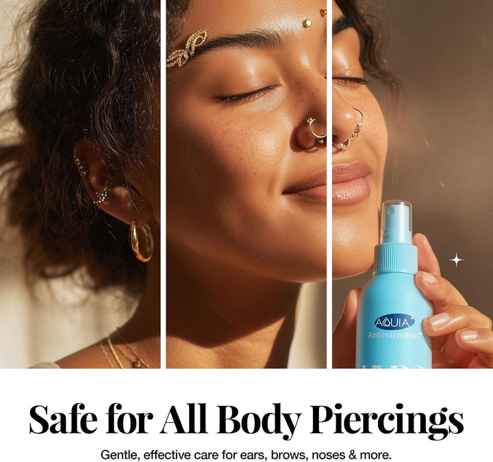 Hypochlorous Acid Spray for Face and Skin | Piercing Aftercare Spray | 8 Oz Hypochlorous Acid Sprays for Face, Skin, Acne, Eczema, Body Acne Sprays, Piercing Aftercare, Facial Wound Solution, Workout