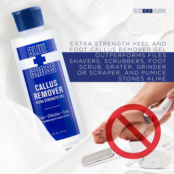 Callus Remover Gel for Feet or Heel, Extra Strength Professional Nail Care, File, Shaver, Scrubber & Pumice Stone Alternative for at Home Manicure/Pedicure Results, 6Oz
