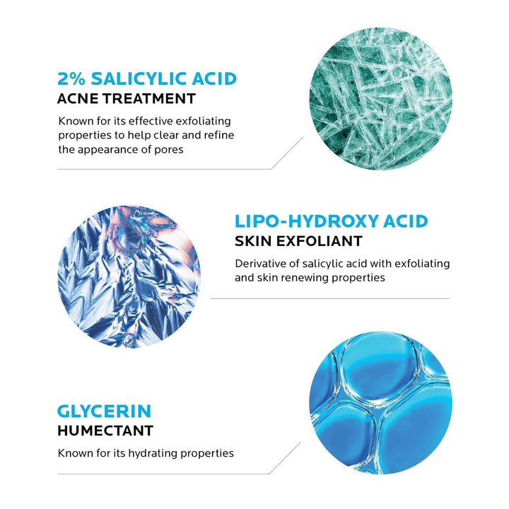 Effaclar Medicated Gel Cleanser, 2% Salicylic Acid Cleanser + LHA + Glycerin, Dermatologist Tested Foaming Acne Face Wash, Clear & Prevent Acne Breakouts, Oil Free, Targets Excess Oil