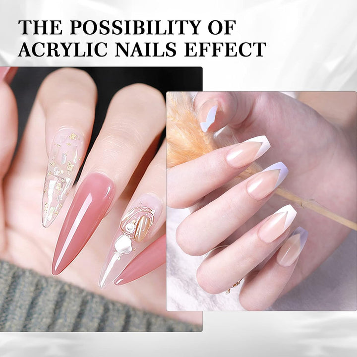Clear Acrylic Powder 5.29OZ Large Capacity Acrylic Nail Powder Polymer Beginner Friendly Long Lasting No Need Nail Lamp Professional Acrylic Powder for French Manicure Nail Carving