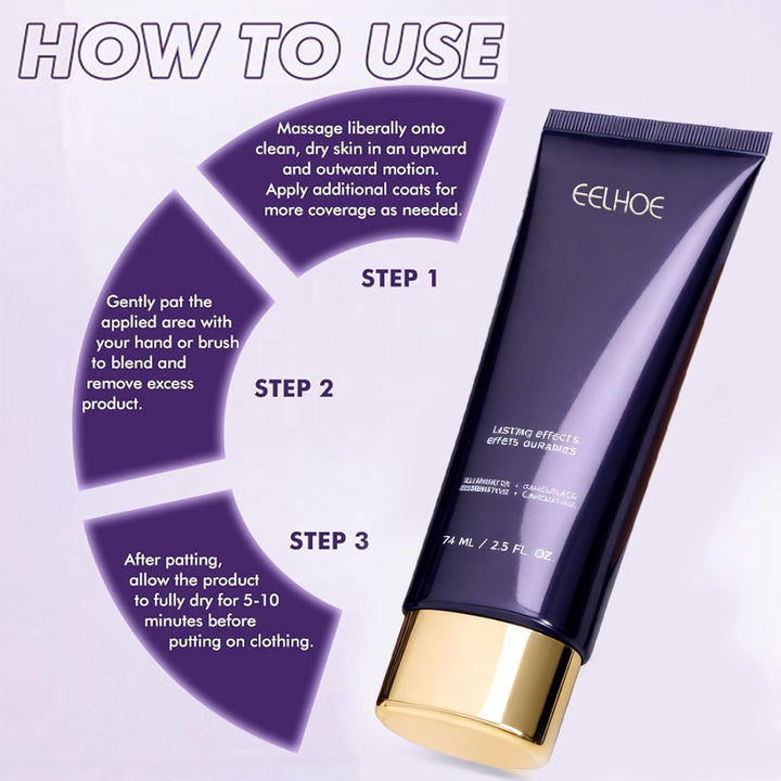 Body Coverage Perfector Waterproof, Body Perfector Skin Full Coverage, Body Makeup Waterproof No Transfer for Leg, Tattoo & Scar Cover-Up Makeup Long‑Lasting 2.5Oz(Natural)