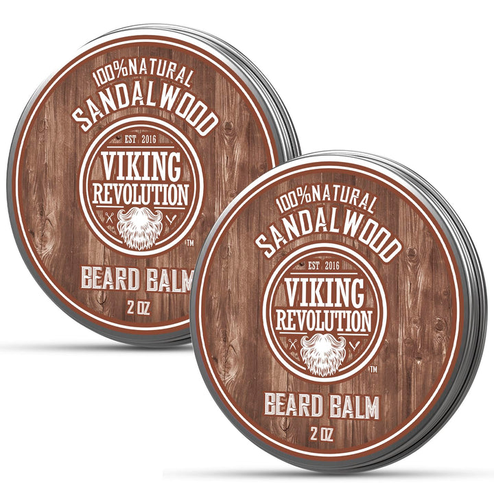 Sandalwood Beard Balm - Beard Butter with Argan Oil, Beard Softener for Men with Jojoba Oil - Beard Moisturizer for Men with Beeswax - Beard Wax for Men (2Oz, 1 Pack)