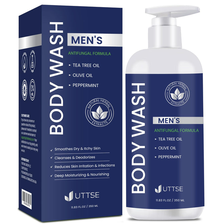 Biotion Hair Growth Shampoo for Men: Natural Thickening Shampoo with Tea Tree Oil Ginseng Mint for Hair Loss and Thinning Hair - 10.1 Fl.Oz, Dark Blue