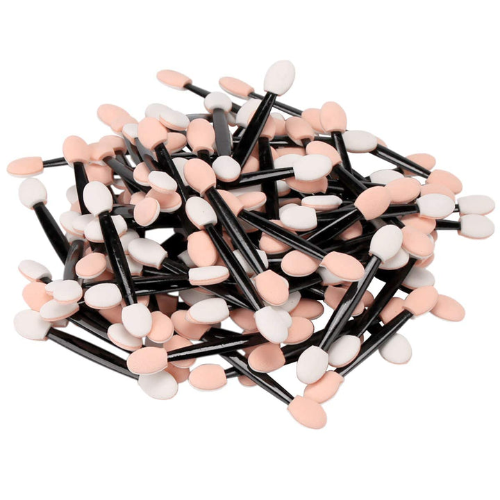 Disposable Dual Sides Eye Shadow Sponge Applicator Eyeshadow Brushes Makeup Brush (30Pcs-Black)