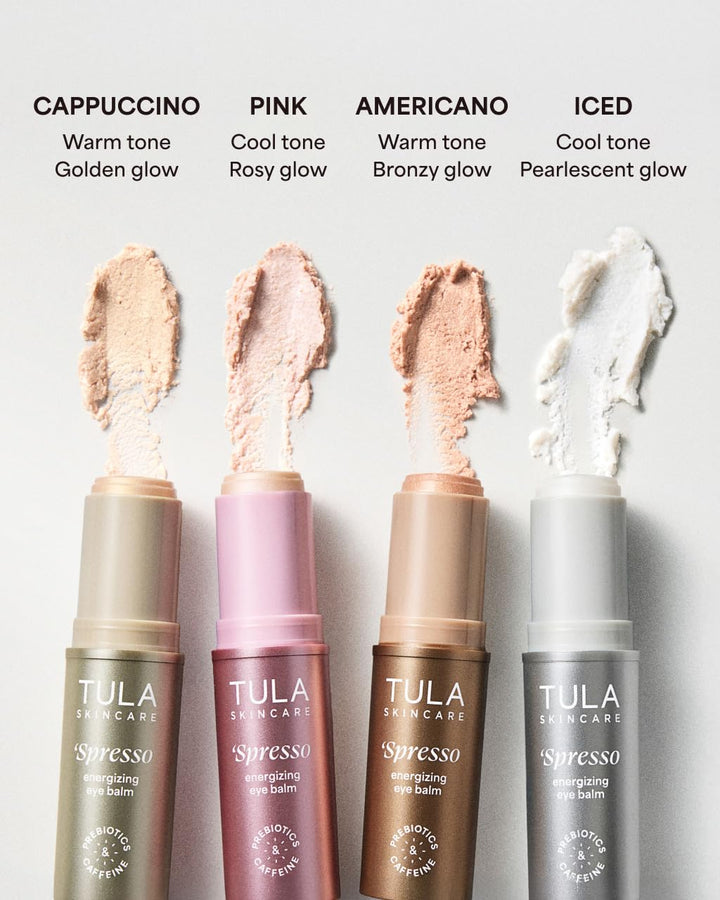 Skin Care Spresso Energizing Eye Balm - Energizing & Hydrating Caffeine under Eye Treatment for Dark Circles, Portable and Perfect to Use On-The-Go, 0.35 Oz.