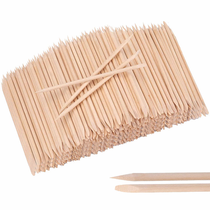 Nail Art Orange Wood Sticks, 50PCS Multi Functional Cuticle Pusher Remover Manicure Pedicure Tool,4.5 Inch