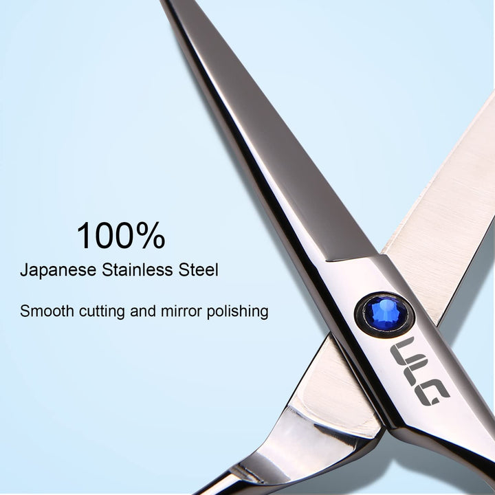 Hair Cutting Scissors,  Professional Hair Scissors 6.5 Inch Right-Hand Razor Edge Barber Shears Salon Hair Cutting Shears Made of Japanese Stainless Steel, Hand Sharpened Blue