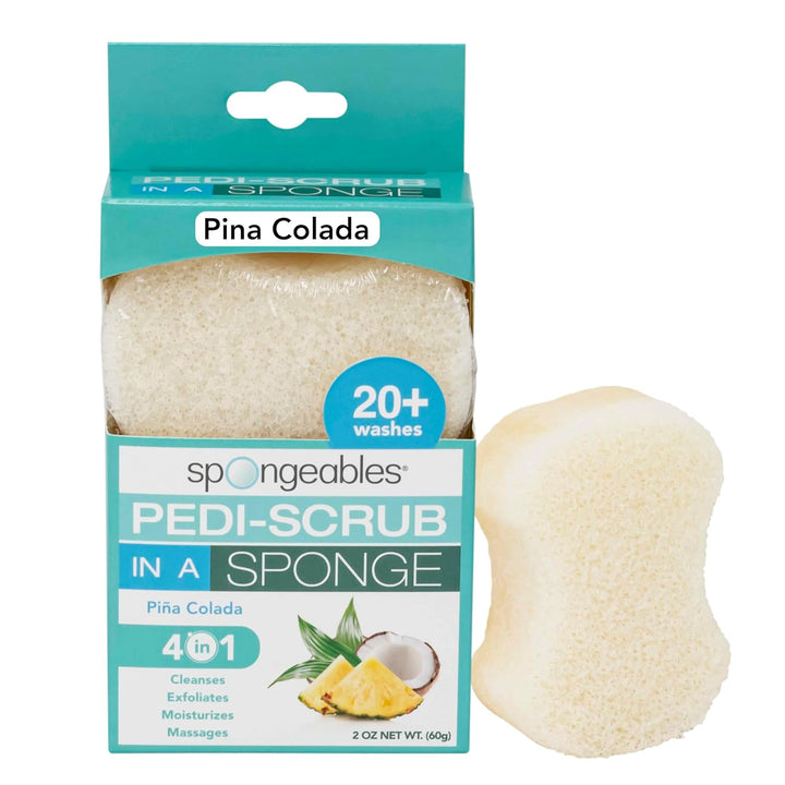 Spongables Pedi Scrub Foot Exfoliating 20+ Wash Sponge
