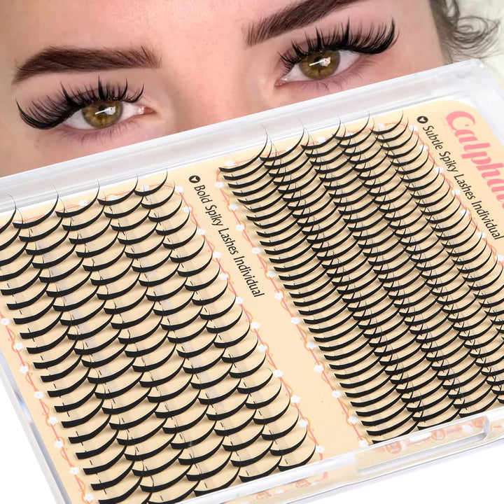 Eyelash Clusters 30D+40D+50D+60D+80D+100D Lash Clusters Wispy Individual Lashes 476PCS D-Curly Lash Extension 10-16MM Natural Lashes Clusters DIY Cluster Eyelash Extensions for Beginners