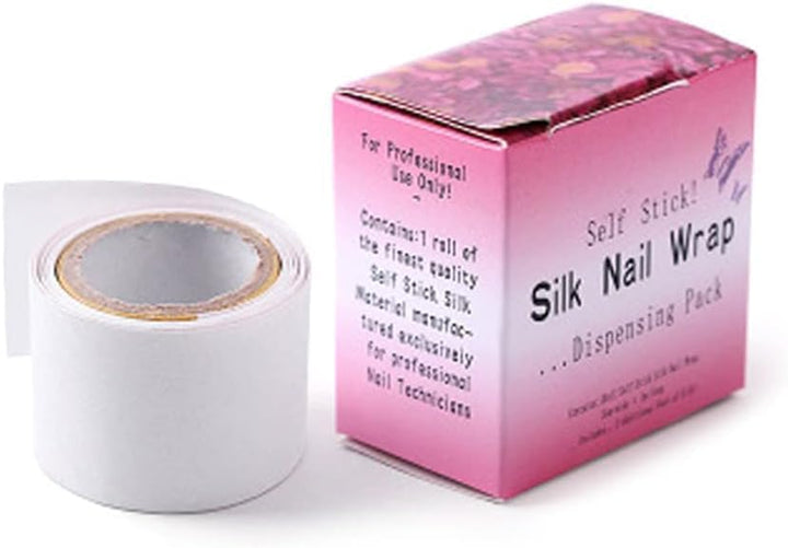 White Strong Nail Protector Fiberglass Nail Wrap for UV Gel Acrylic Nails Self Adhesive Fiberglass Silk Nail Wrap Clean Self Adhesive anti Damage Fiberglass Nail Wrap and Silk Wrap Nail Art Tool