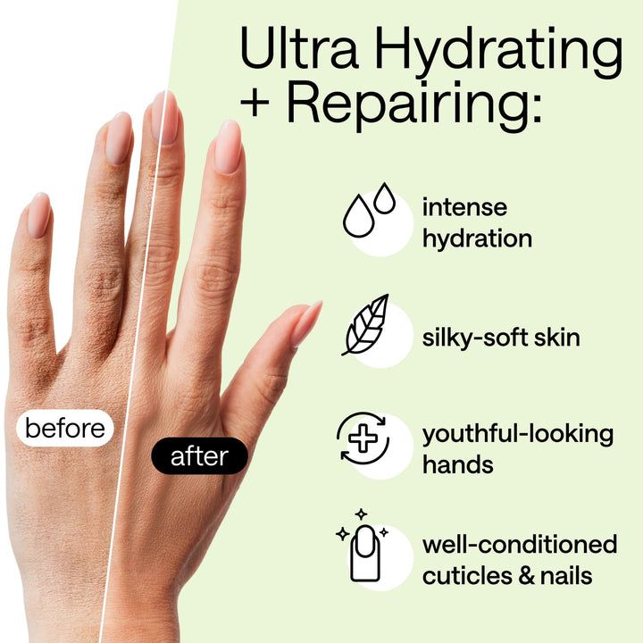 Korean Hand Mask – Moisturizing Gloves for Dry Hands for Women & Men – Korean Hands Moisturizer, Collagen Mask Overnight Hand Therapy with Serum, Lotion & Cream – White Cotton Gloves for Sleeping