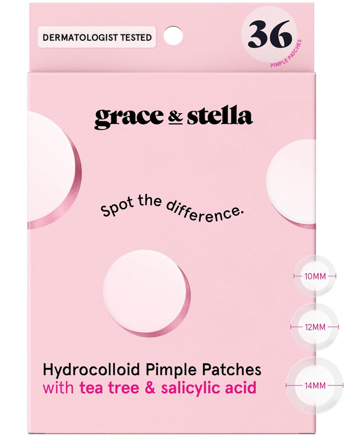 Award Winning Pore Strip - Pimple Patches for Face - Hydrocolloid Acne Patches - Absorbs Zits, Reduces Redness - Cute Patches Dermatologist-Tested, Vegan (Multishape, 36 Count)