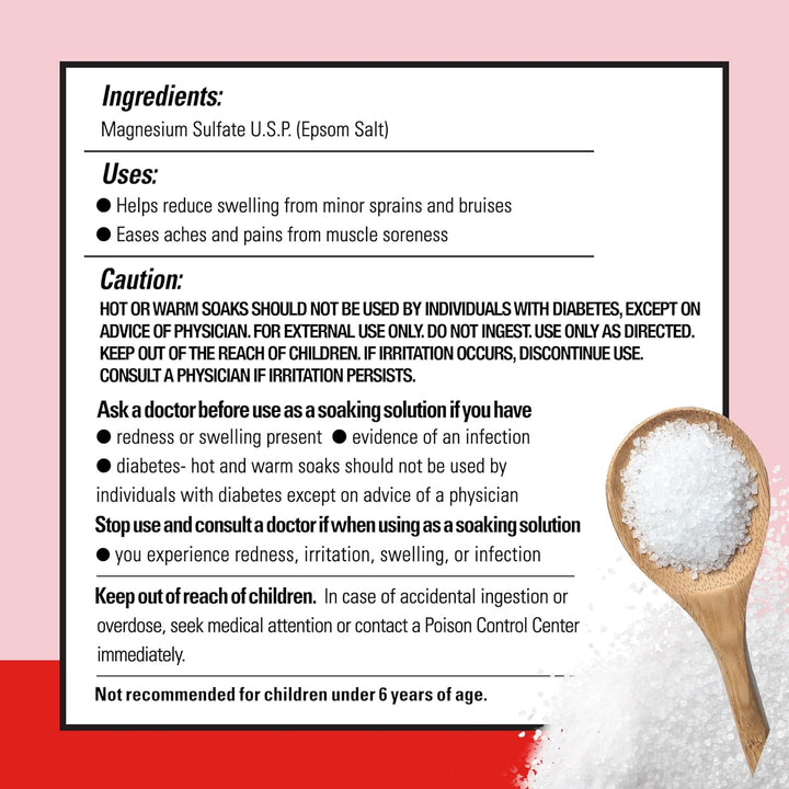 Pure Epsom Salt Bulk Magnesium Sulfate USP, Fragrance Free, 19 Lbs