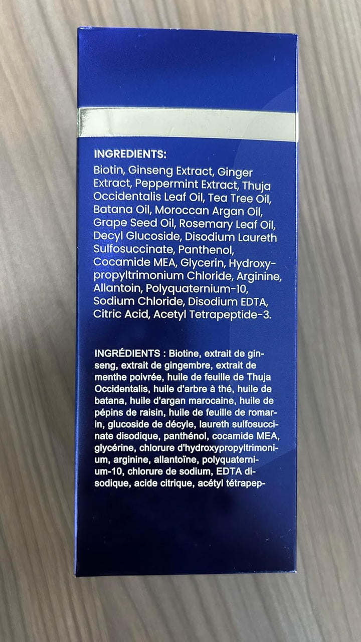 Biotion Hair Growth Shampoo for Men: Natural Thickening Shampoo with Tea Tree Oil Ginseng Mint for Hair Loss and Thinning Hair - 10.1 Fl.Oz, Dark Blue