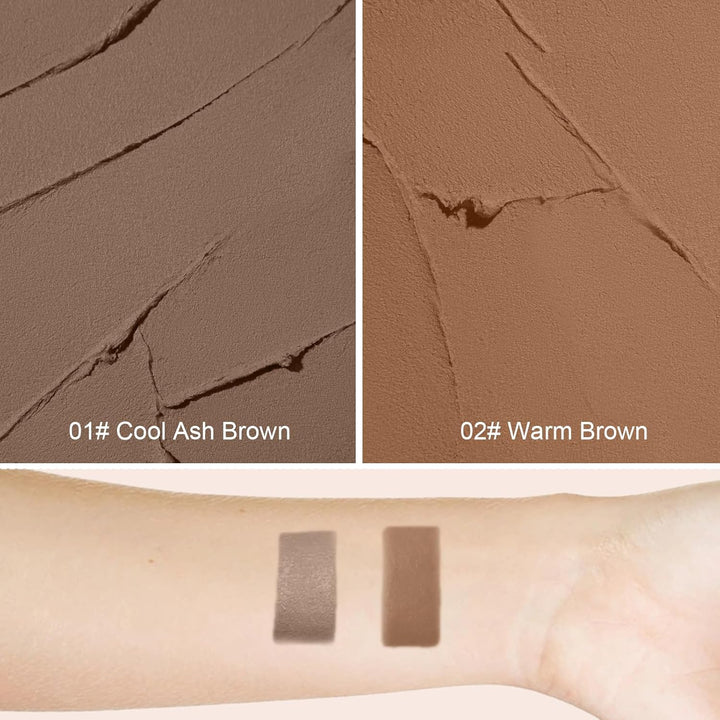 Cool Toned Cream Contour Stick for Fair Light Pale Skin,Grey Nose Contour Makeup Built-In Sponge, Smooth Long Lasting Bronzer Gray, Blendable Lightweight Contouring Stick #01 Cool Ash Brown