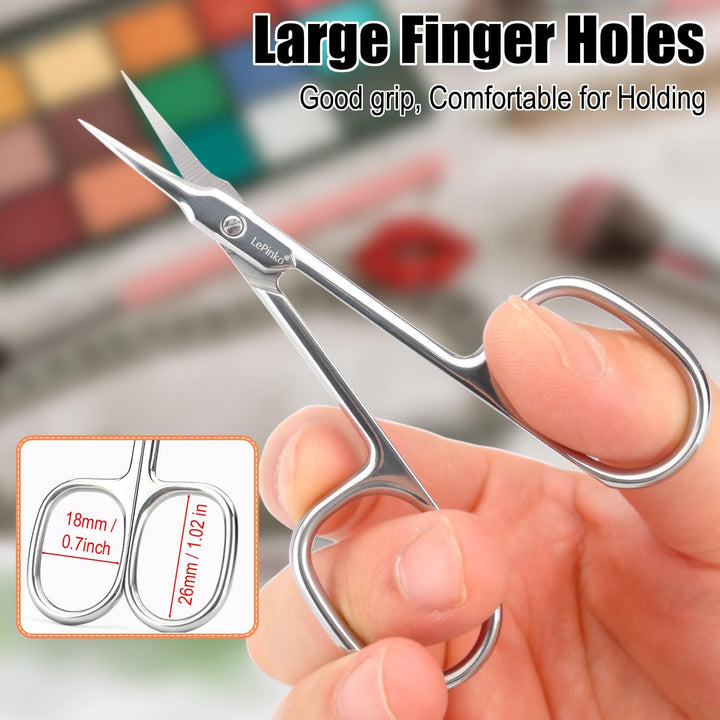 Cuticle Scissors, Extra Fine Tip, for Manicure and Pedicure, Gifts for Men Women