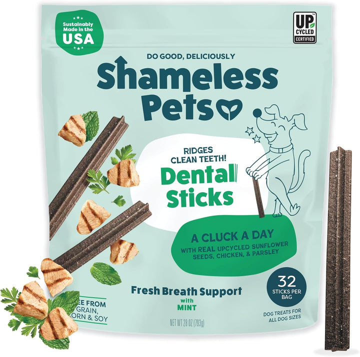 Dental Treats for Dogs, the Tooth Berry - Healthy Dental Sticks with Immune Support for Teeth Cleaning & Fresh Breath - Free from Grain, Corn & Soy