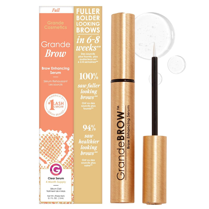 Grandebrow Brow Enhancing Serum for Fuller, Bolder, Looking Eyebrows - Brow Serum with Vitamins, Peptides, Antioxidants, Amino Acids, Cruelty-Free
