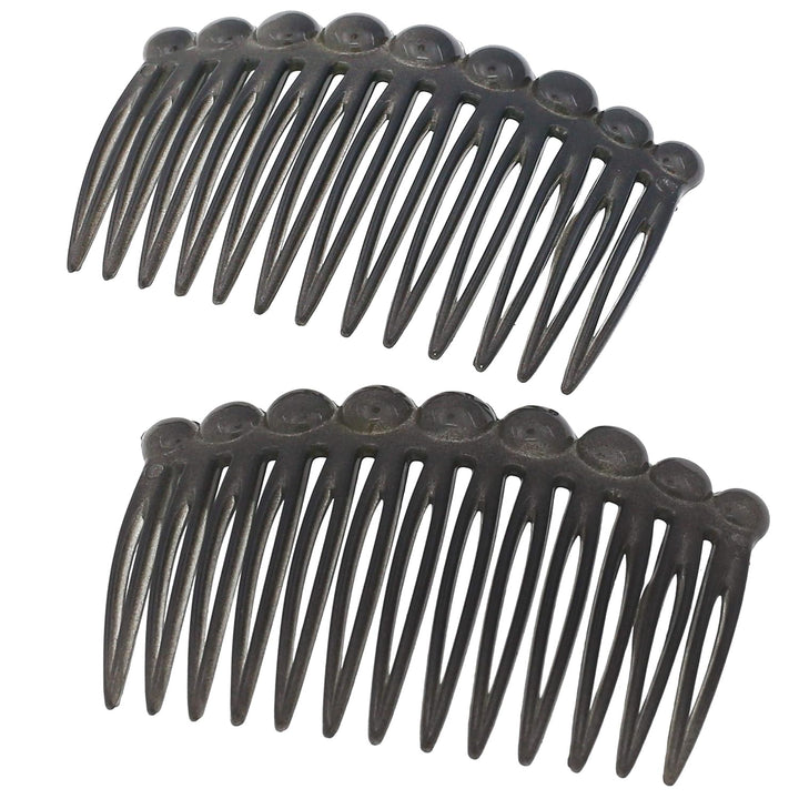 Paris CP33/2 French Hair Side Comb Small Tortoise Shell French Twist Hair Combs Decorative, Strong Hold Hair Clips for Women Bun Chignon Up-Do Styling Girls Hair Accessories, Made in France