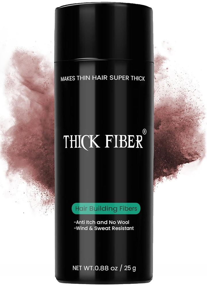 Hair Fibers for Thinning Hair & Bald Spots (BLACK) - 25G Bottle - Conceals Hair Loss in Seconds - Hair Powder for Women & Men