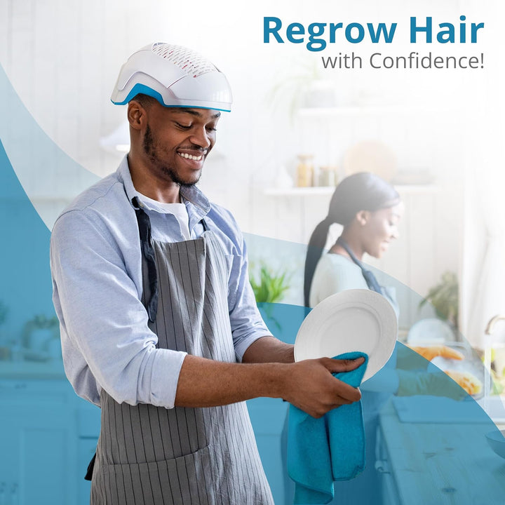 PRO Laser Hair Growth Helmet LH80 – 100% Laser, No Ineffective Leds – Fda-Cleared Red Light Therapy for Hair Regrowth 2X Week – Made in the USA