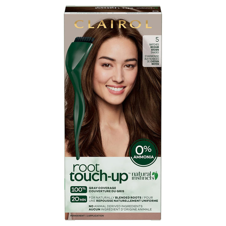 Root Touch-Up by Natural Instincts Permanent Hair Dye, 2 Black Hair Color, Pack of 1