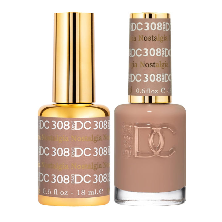 DND Gel Polish Set, Brown Collection, UV/LED Gelpolish and Air Dry Nail Lacquer, Matching Chip-Free Polish Duo, 0.5 Fl Oz Each