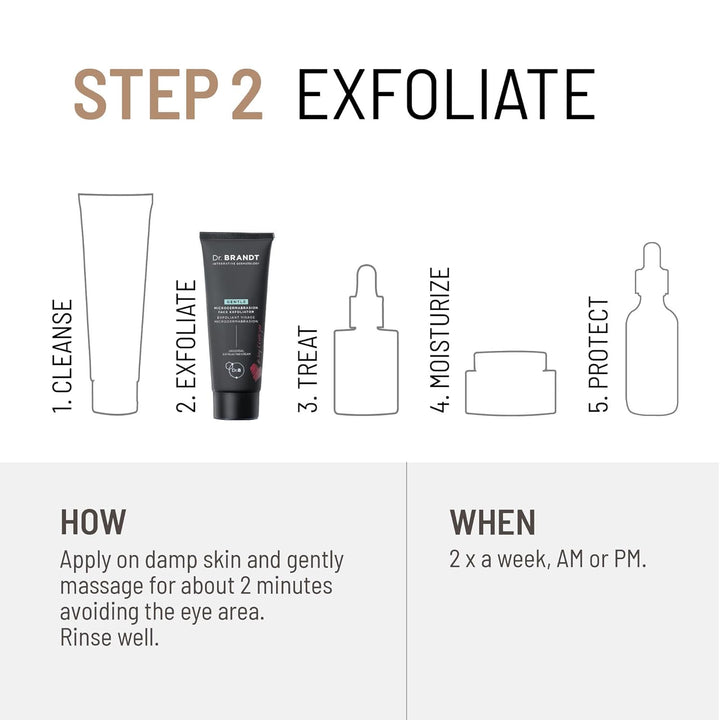 Dr. Brandt Microdermabrasion Renewing Face Exfoliator - Reduces Dull Skin, Uneven Texture, Fine Lines, Acne Scars & Wrinkles - 2.0 Oz