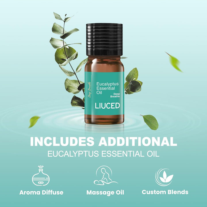 Shower Steamers Aromatherapy - 14 Pack Eucalyptus & Mint Shower Bombs and 5Ml Natural Eucalyptus Essential Oils, Nasal Relief, Self Care Stress Relief Gifts for Mom Wife, Christmas Gifts for Women Men