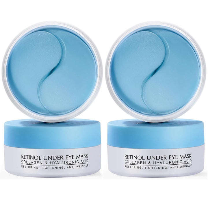 under Eye Patches for Dark Circles: 30 Pairs Retinol Collagen Eye Gels Mask - Reduce Wrinkles Puffy & Bags - Skin Treatment Pads - anti Aging Moisturizer for Women (Blue)