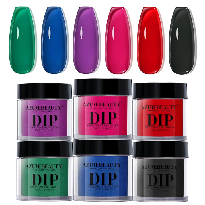 4+4Pc Dip Powder Liquid Set, 15Ml/0.5Oz, with Base/Top Coat, Activator, Brush Saver, Nail File– Fast Drying Formula, No UV Light Needed ﻿