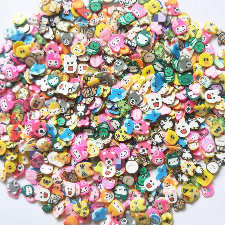 40G Mini Nail Art Fimo Slices Design Slime Charms Supplies Polymer Slices Clay Slices DIY Nail Art Slices (Vegetables)