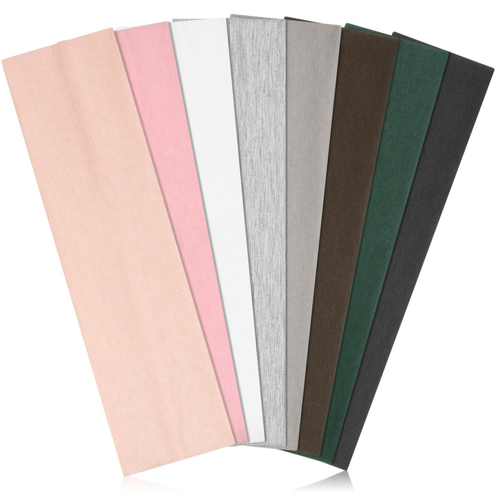 8 Pack Headbands for Women Non Slip - Stylish Sports Hair Bands for Women'S Hair - Soft Cotton Cloth Stretchy Headbands for Women for Yoga, Outdoor Exercise Running