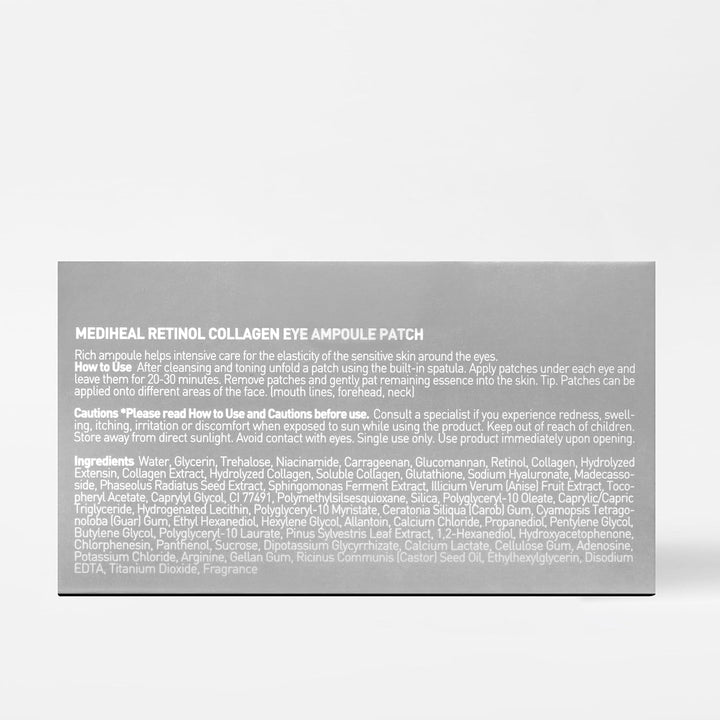 Retinol Collagen under Eye Patches - Korean Hydrogel Eye Pads (60 Patches) with 95% Retinol & 5 Micro Collagen. Nourishing & Non Irritating Eye Gel Mask. Sealing Cap & Spatula Included.