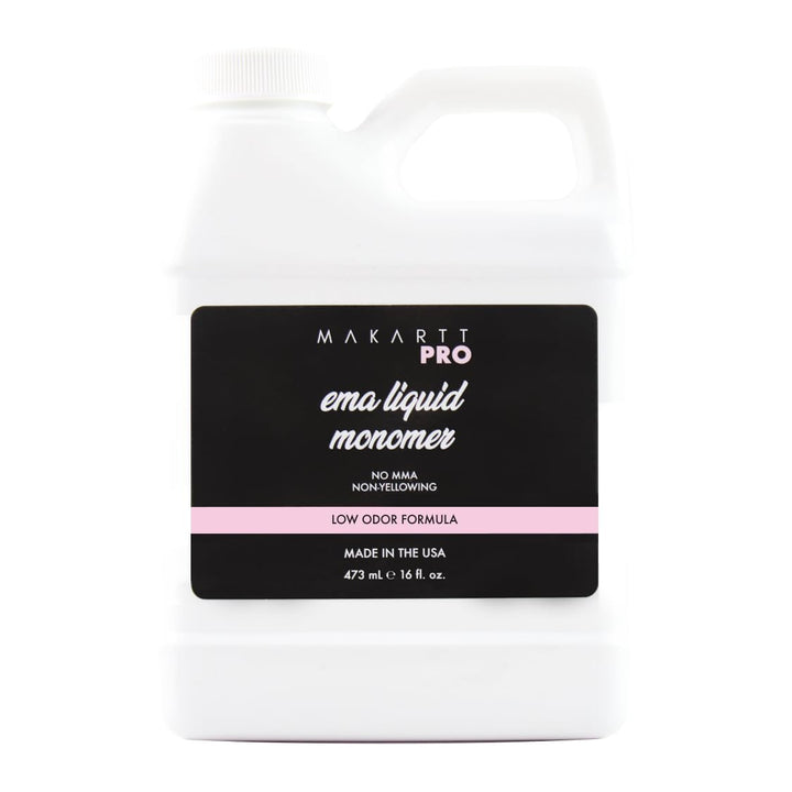 Low Odor, MMA Free Monomer, Non-Yellowing Professional Grade Formula, Beginner Nail Tech Friendly - Essential Acrylic Nail Supply for Nail Technicians (8 Fl Oz)
