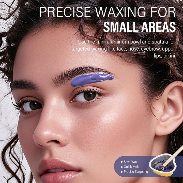 Waxing Kit, Painless Hair Removal Wax Warmer with 6 Bags Hard Waxbeans for Full Body, Legs, Face, Eyebrows & Bikini— Ideal for Both Women & Men