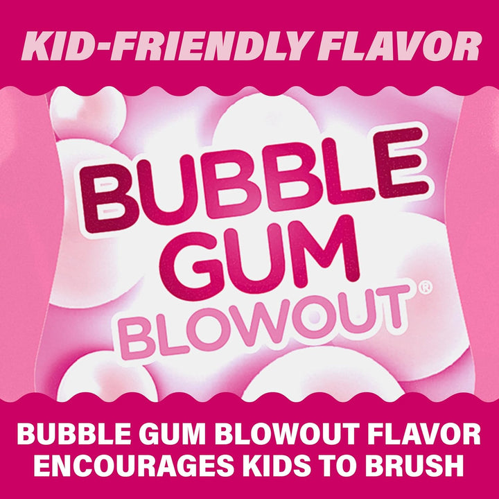 Kids Anticavity Fluoride Toothpaste 4.6 Oz. Bubble Gum Blowout