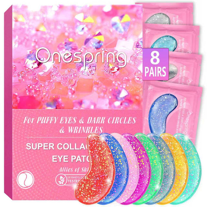 Under Eye Patches (24 Pairs) - Eye Gel Pads for Wrinkles, Puffy Eyes, Dark Circles, Eye Bags, Natural Collagen Eye Gels Pads, under Eye Mask Patches for Refreshing, Revitalizing