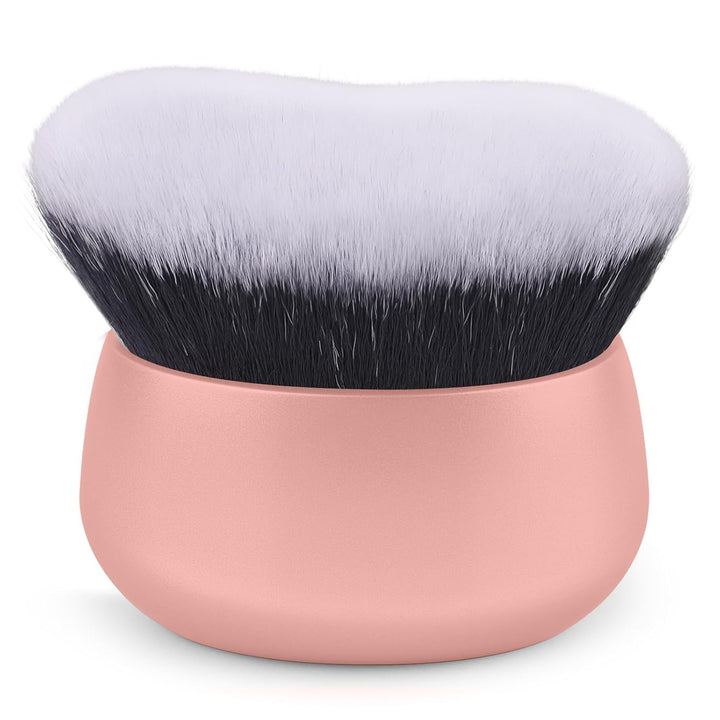 75MM Extra Large Self Tanner Kabuki Makeup Brush – Ultra Soft Dense Vegan Bristles for Body Makeup, Bronzer & Foundation–Applies Tanning Mousse, Lotion & Self Tanner–Rose Gold, Wet & Dry