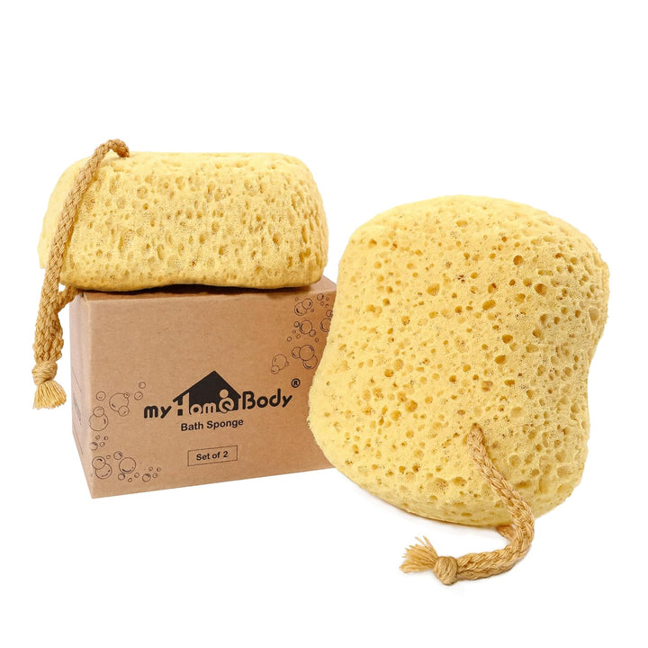 Bath Sponge, Foam Loofah, Body Scrubber for Bathing, Exfoliating Shower Pouf for Shower – Large Size, Lots of Lather, Curvy, 3 Pack