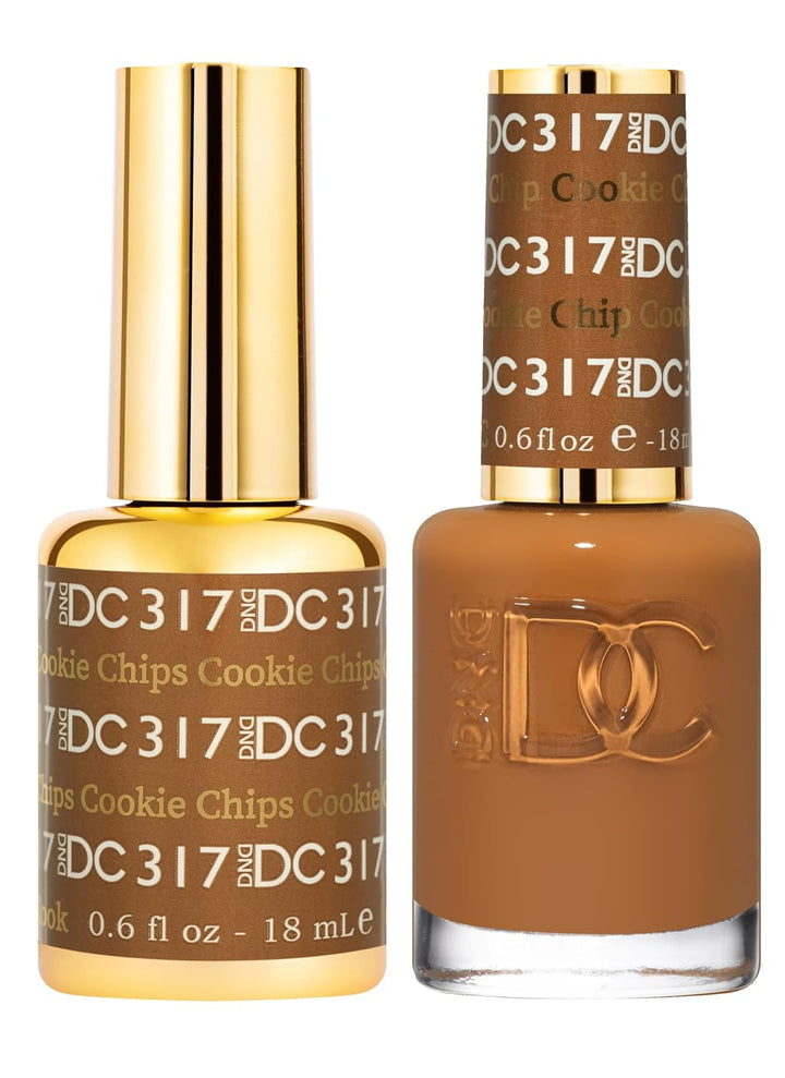 DND Gel Polish Set, Brown Collection, UV/LED Gelpolish and Air Dry Nail Lacquer, Matching Chip-Free Polish Duo, 0.5 Fl Oz Each