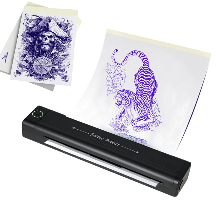 Wireless Tattoo Stencil Printer - Bluetooth Thermal Transfer Machine for Professional Artists & Beginners, High-Precision Printing, Fast Transfer, Compatible with Iphone, Android, Ipad, PC
