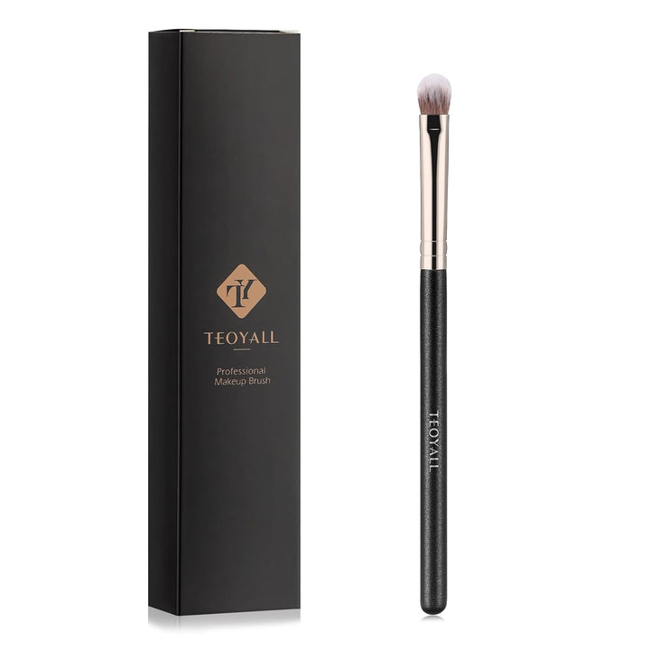 Flat Rounded Concealer Brush, Soft Dense Synthetic Bristles Blending Brush for Powder Cream Concealer Eyeshadow