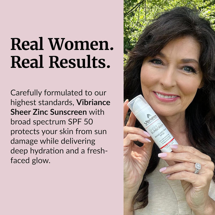 Sheer Zinc Sunscreen - Tinted Sunscreen for Face SPF 50, Lightweight Facial Moisturizer with Niacinamide, Hyaluronic Acid - 1.7 Fl Oz