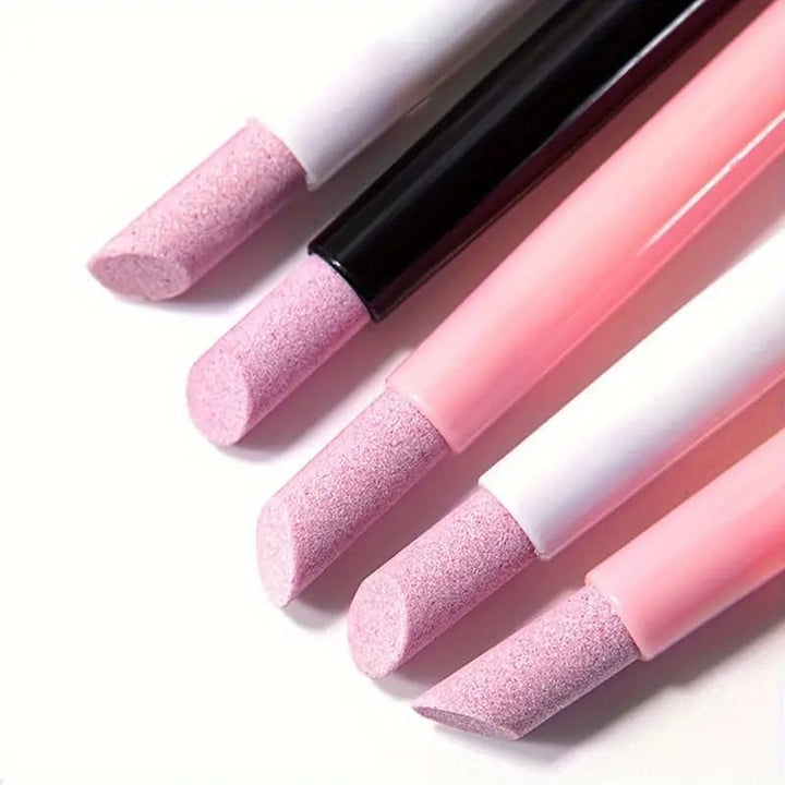 5PCS Quartz Nail Buffer and Cuticle Remover Stick Professional Nail Care Tool for Dead Skin Removal and Smoothing