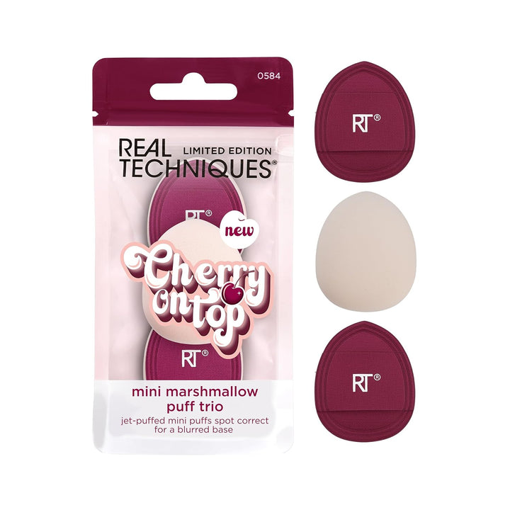 Real Techniques Cherry on Top It’S All Blush Brush, Dual-Ended & Multipurpose Makeup Brush For, Powder, Liquid & Cream Blush, Synthetic Bristles, Vegan & Cruelty-Free Face Brush, 1 Count